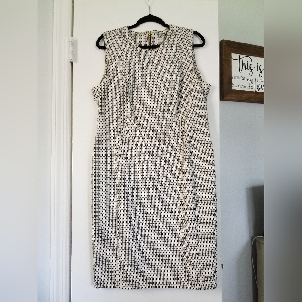 🚫SOLD🚫Calvin Klein Women's Jacquard Sheath Dress